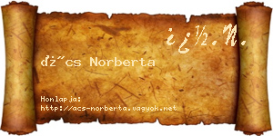 Ács Norberta névjegykártya
